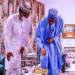 Buhari and Matawalle check the GOLD Bars and Precious Stones from Zamfara