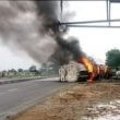 truck laden with 45,000 litres of petrol burnt at Kira Junction on the East-West Road in Tai Local Government Area of Rivers State