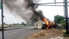 truck laden with 45,000 litres of petrol burnt at Kira Junction on the East-West Road in Tai Local Government Area of Rivers State