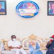 Godwin Obaseki, when he paid a thank you visit to his Delta State counterpart, Ifeanyi Arthur Okowa photo