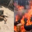 Two Suspected Kidnappers Burnt in Osun (Photo)