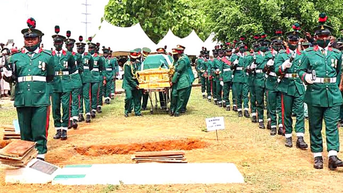 The late Chief of Army Staff, COAS, Lt. Gen. Ibrahim Attahiru was laid to rest photo