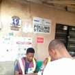 This is polling Station aEC 30A, people are on queue voting , No 19 ,Olashinde Street Mushin.