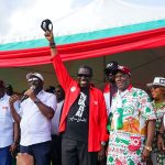 Governor Godwin Obaseki, addressed rallies at Ekpoma, in Esan West, and Irrua, in Esan Central local government areas of Edo State.
