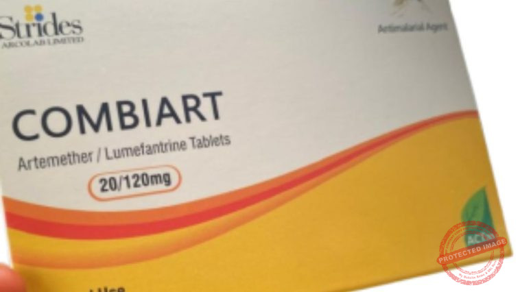 counterfeit Combiart Dispersible Tablets (20/120mg) in Nigeria.