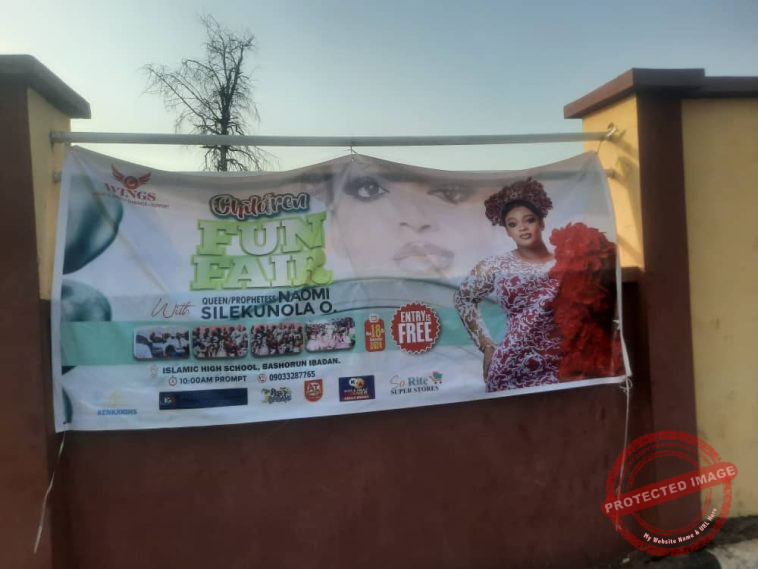 the front gate of islamic high school bashorun ibadan the venueof thee stampede