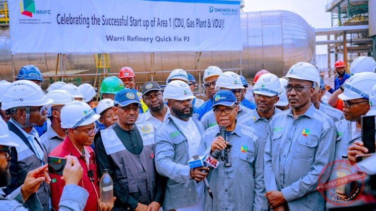 WRPC’S Area 1 CDU, Gas plant and VDU plant in Warri, Delta State