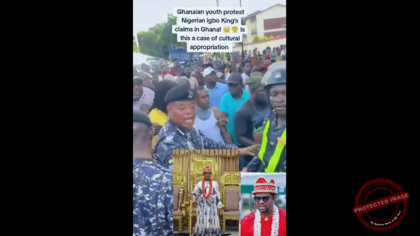 Tensions Rise in Ghana as Youths Protest Installation of Igbo King in Accra