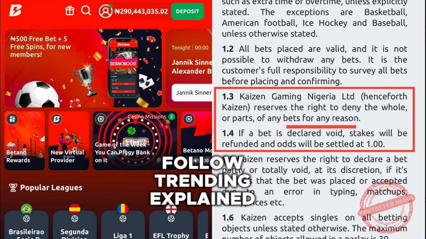 Betano in Hot Water as Nigerian Bettor Alleges ₦310M Winnings Withheld After ₦4K Stake