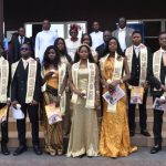 Graduating students with the Education Director, Mrs. Bolajoko Falore, and some teachers (back row)