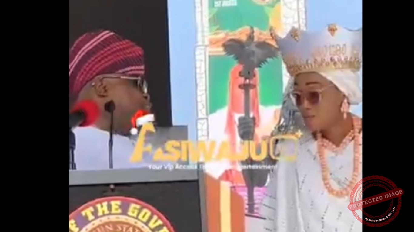 Tinubu Scolds Adeleke on Stage: ‘Finish Your Speech, not a Concert’ — Drama at Ooni’s Ceremony Goes Viral